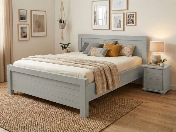 Zvýšená manželská postel MEGA SUPRA Rozměr: 140x200, Moření MD: Ořech