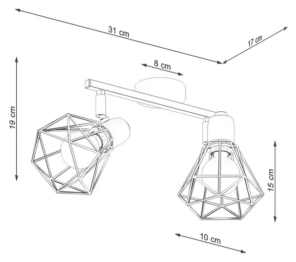 Sollux Lighting Stropní svítidlo ARTEMIS 2 bílé