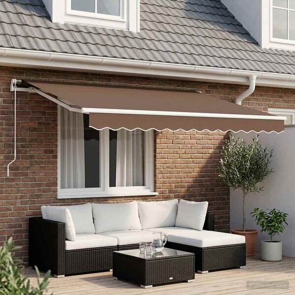 Stahovací markýza Taupe 300 x 250 cm Polyester a hliník