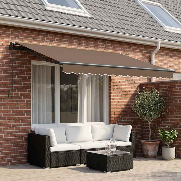 Stahovací markýza Taupe 300 x 250 cm Polyester a hliník