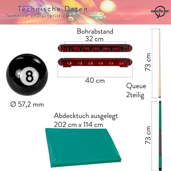 Příslušenství ke kulečníkovému stolu Pool Billiard