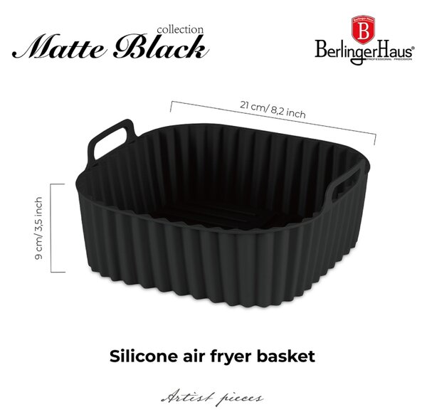 Silikonový košík do horkovzdušné fritézy Matte Black Collection