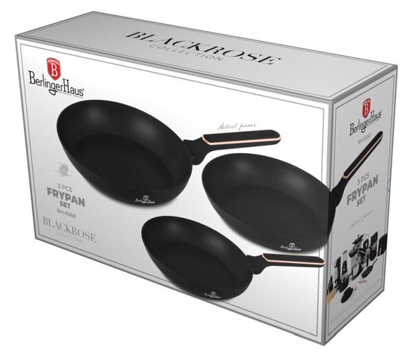 Sada pánví s titanovým povrchem 3 ks Black Rose Collection