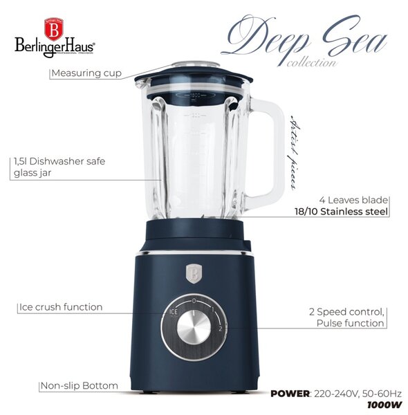 Stolní mixér se skleněnou nádobou 1,5 l 1000 W Deep Sea Collection