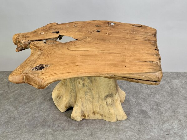 Konferenční stolek Woodstock z kořenového teaku 90×70 cm, Jáva