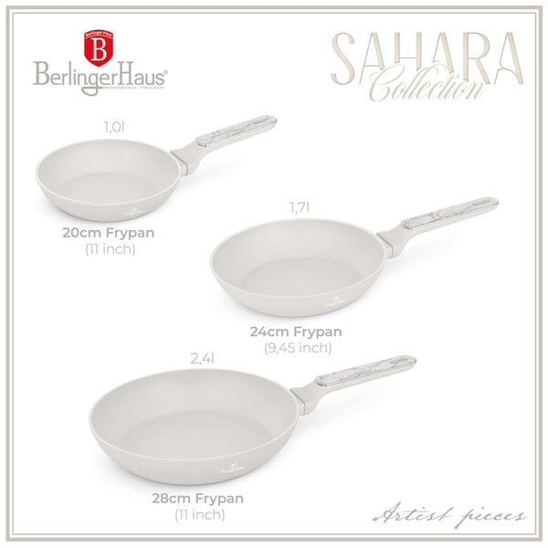 Sada pánví s titanovým povrchem 3 ks Sahara Marble Collection
