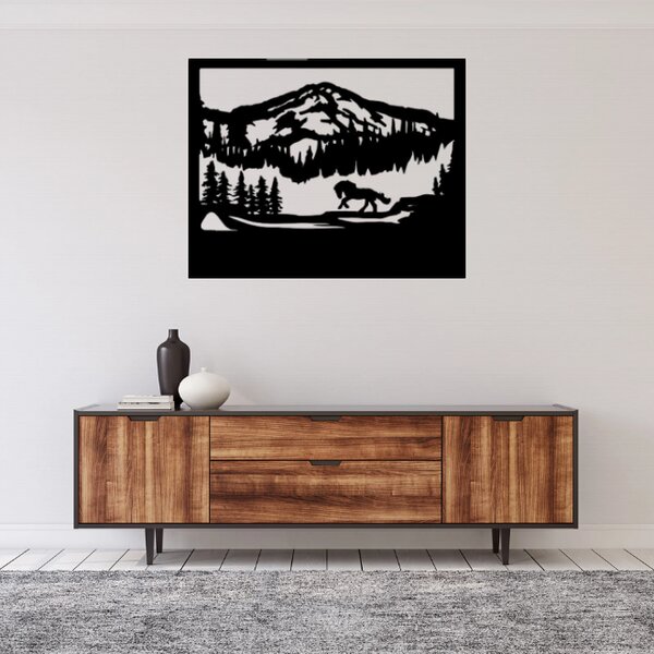 Obraz - divoký kůň v lese Velikost rámu: 36x29cm