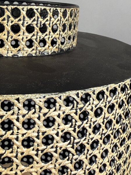 Kovová orientální lampa 47 cm – lucerna na svíci i LED, EU výroba