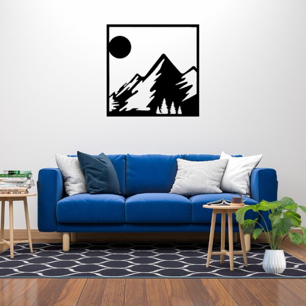 Obraz - horská symfonie – noc a den Velikost rámu: 29x29cm - den