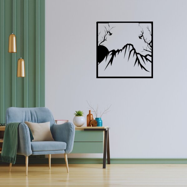 Obraz - tajemství hor noc-den Velikost rámu: 29x29cm - den