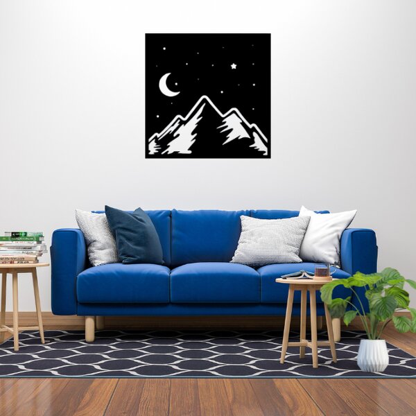 Obraz - horská symfonie – noc a den Velikost rámu: 29x29cm - den