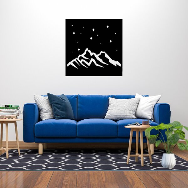 Obraz – kontrast hor noc-den Velikost rámu: 29x29cm - den