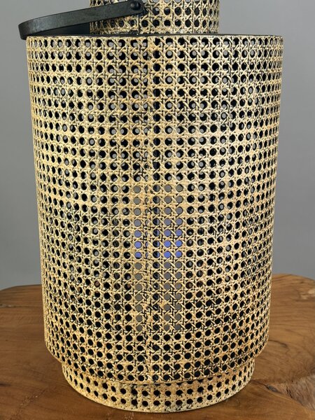 Kovová orientální lampa 47 cm – lucerna na svíci i LED, EU výroba