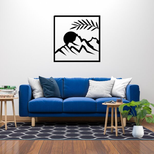 Obraz – kontrast hor noc-den Velikost rámu: 29x29cm - den