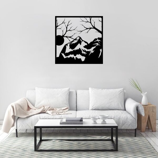 Obraz - moc hor – noc a den Velikost rámu: 29x29cm - den