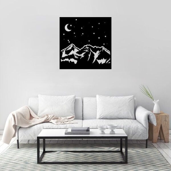 Obraz - moc hor – noc a den Velikost rámu: 29x29cm - den