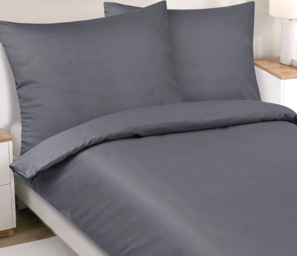 Bellatex Povlečení bavlněné LUX 140x200, 70x90 cm Šedá