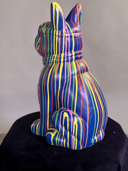 Barevný buldoček Pop Art - 62 cm