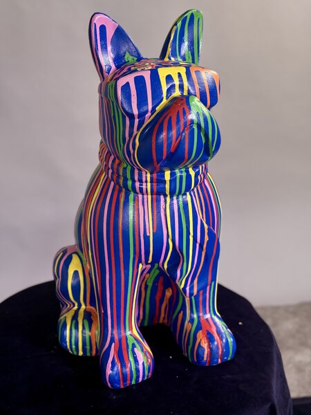 Barevný buldoček Pop Art - 62 cm