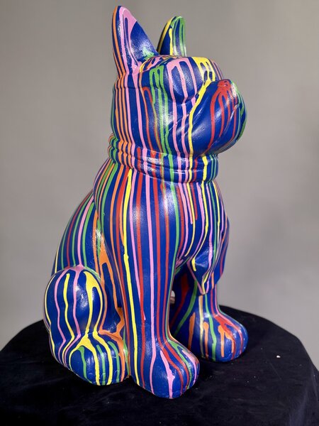 Barevný buldoček Pop Art - 62 cm