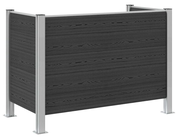 Plot pro popelnice Šedá 161 x 85 x 115 cm Hliník a WPC