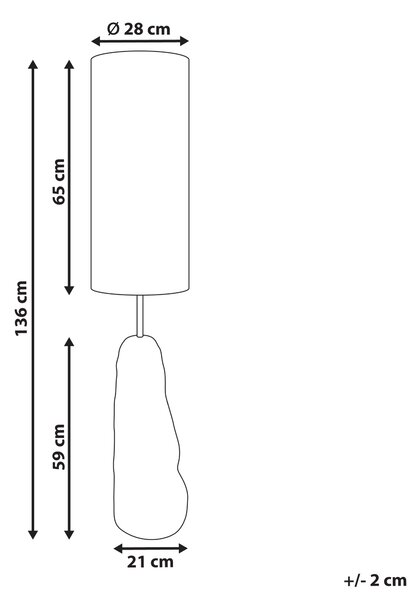 Stojací lampa SELB Keramika Světle béžová