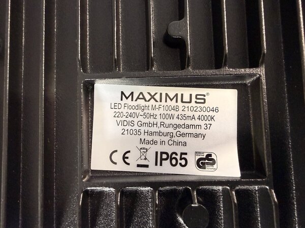 LED reflektor Maximus 100 W 8700 lm – venkovní svítidlo IP65 s neutrálním bílým světlem