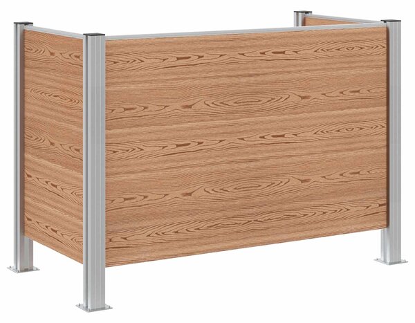 Plot pro popelnice Hnědá 161 x 85 x 115 cm Hliník a WPC