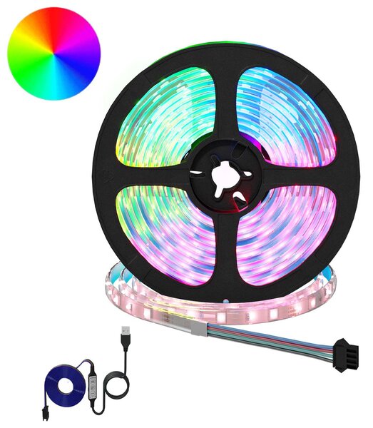 LED pás 12 pcs Černá a průhledná 5100 mm Měď a plast
