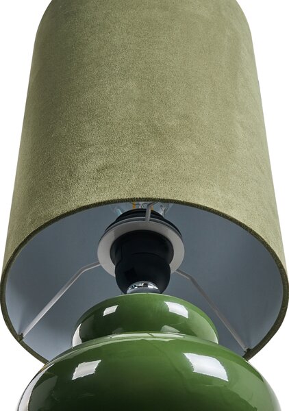 Stolní lampa OTEROS Olivově zelená