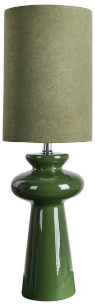 Stolní lampa OTEROS Olivově zelená