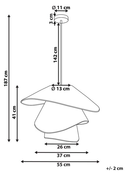 Závěsná lampa BEDAS Juta Přírodní