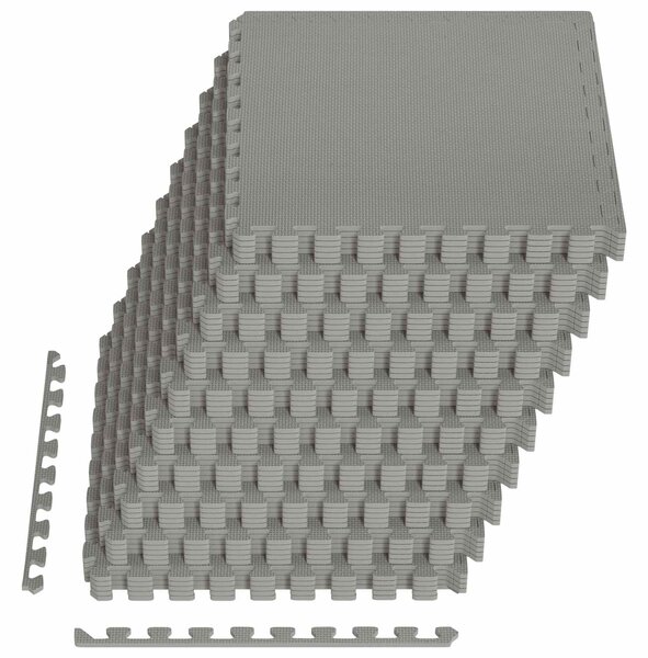 Rohož pod bazén 40 pcs Šedá 14,4 m² EVA pěna