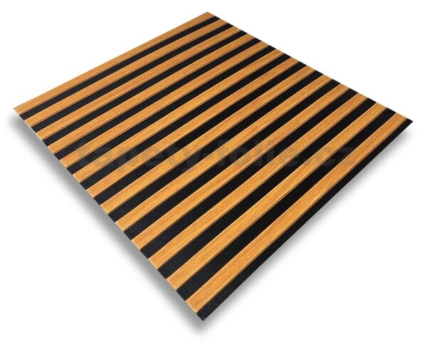 Samolepící panely na zeď PE1, cena za kus, rozměr 66,5 cm x 66,5 cm, lamely hnědé, IMPOL TRADE