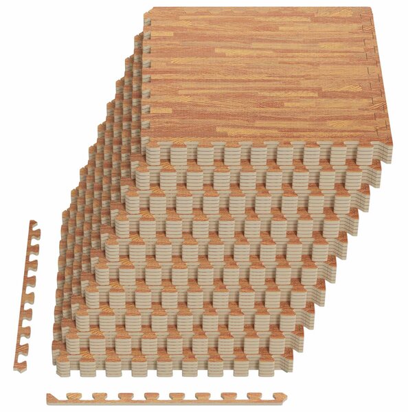 Rohož pod bazén 50 pcs dřevo 18 m² EVA pěna