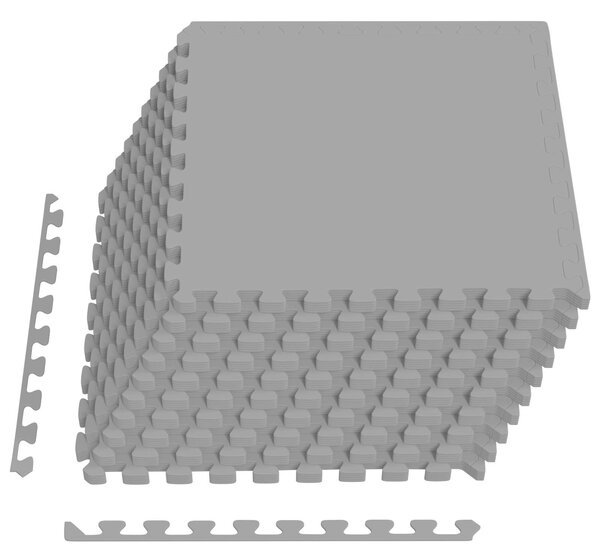 Rohož pod bazén 50 pcs Šedá 18 m² EVA pěna