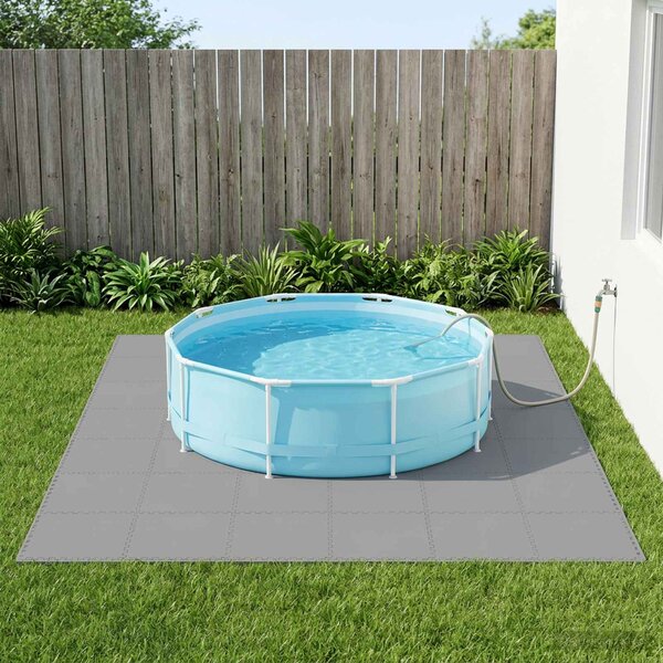 Rohož pod bazén 40 pcs Šedá 14,4 m² EVA pěna