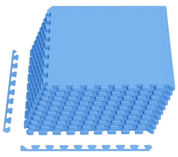 Rohož pod bazén 40 pcs Modrá 14,4 m² EVA pěna