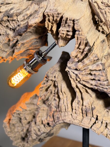 Lampa z teakového kořenového dřeva 98 cm z Jávy