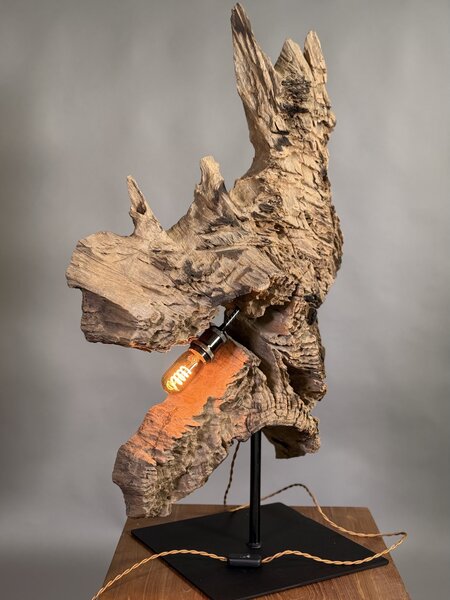 Lampa z teakového kořenového dřeva 98 cm z Jávy