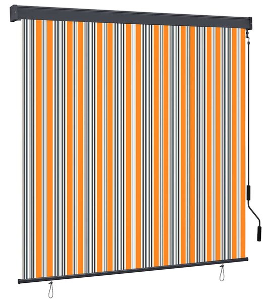 Roleta Žlutá a modrá 180 x 250 cm Textil a hliník