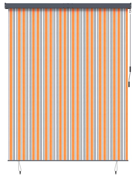 Roleta Žlutá a modrá 200 x 250 cm Textil a hliník