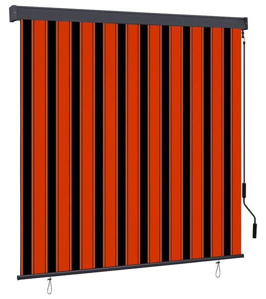 Roleta Oranžová a hnědá 180 x 250 cm Textil a hliník