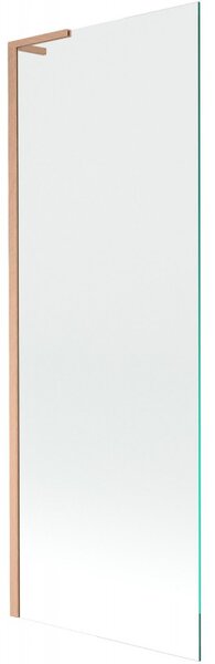 Mexen Next L, 1-křídlová vanová zástěna 70 x 150 cm, 6mm čiré sklo, měděný profil, 895-070-000-03-00-65