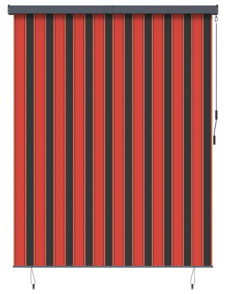 Roleta Oranžová a hnědá 200 x 250 cm Textil a hliník