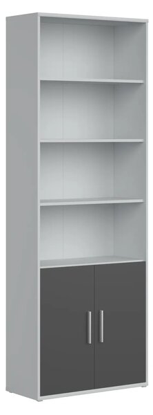 SVISO regál s dvířky REG 2D/220, ashy/antracit