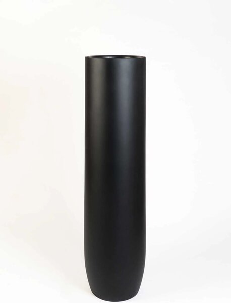 Vysoký květináč SOLERIO, sklolaminát, výška 120 cm, černá