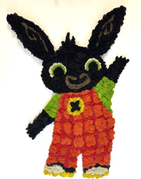 Mechový obraz - Zajo JAJO Velikost: 40cm x 29cm