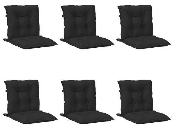 Sada polštářů na nízké křeslo 6 pcs Melange černá