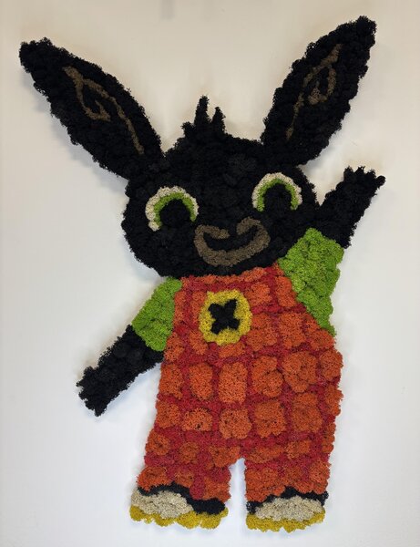 Mechový obraz - Zajo JAJO Velikost: 40cm x 29cm